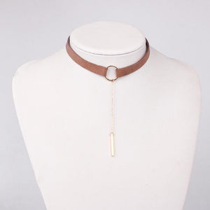 High Quality Zinc Alloy Leather Choker Necklace - SexyBling