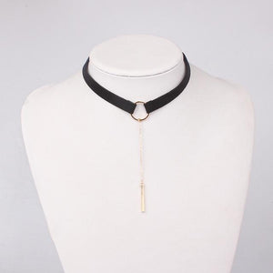 High Quality Zinc Alloy Leather Choker Necklace - SexyBling