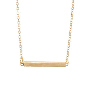 Horizontal Bar Pendant Necklace - SexyBling