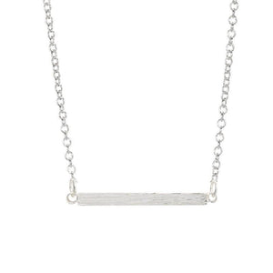 Horizontal Bar Pendant Necklace - SexyBling