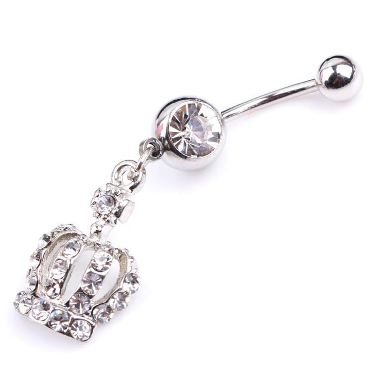 Crown Belly Button Ring - SexyBling