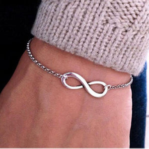 Infinity Charm Bracelet With Link Chain - SexyBling