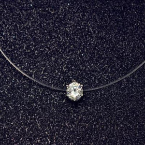 Invisible Wire Zircon Necklace - SexyBling