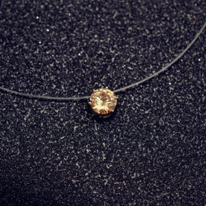 Invisible Wire Zircon Necklace - SexyBling