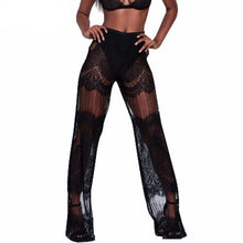 Load image into Gallery viewer, Lace See Through Wide Leg Pants - SexyBling