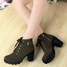 Load image into Gallery viewer, Lace Up Ankle Platform Boots - SexyBling