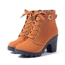 Load image into Gallery viewer, Lace Up Ankle Platform Boots - SexyBling