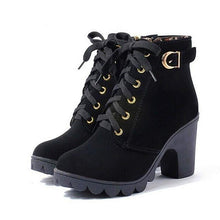 Load image into Gallery viewer, Lace Up Ankle Platform Boots - SexyBling