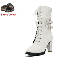 Load image into Gallery viewer, Ladies Lace Up Boots Knee High - SexyBling