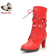 Load image into Gallery viewer, Ladies Lace Up Boots Knee High - SexyBling