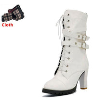Load image into Gallery viewer, Ladies Lace Up Boots Knee High - SexyBling