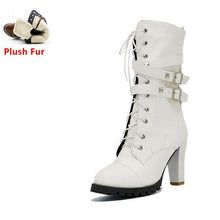 Load image into Gallery viewer, Ladies Lace Up Boots Knee High - SexyBling