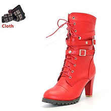 Load image into Gallery viewer, Ladies Lace Up Boots Knee High - SexyBling