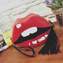 Load image into Gallery viewer, Lip Shaped Leather Purse