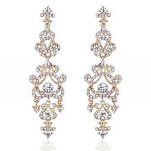Load image into Gallery viewer, Long Crystal Chandelier Earrings - SexyBling