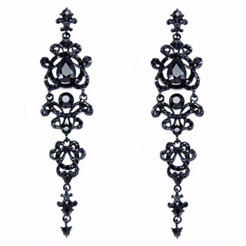 Long Gothic Chandelier Earrings - SexyBling