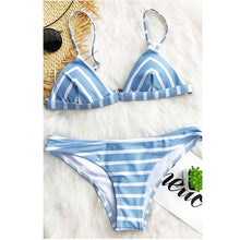 Load image into Gallery viewer, Sexy Striped Low Waisted Bikini - SexyBling