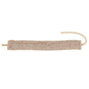 Luxury Chain Rhinestone Choker Necklace - SexyBling