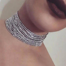Load image into Gallery viewer, Luxury Chain Rhinestone Choker Necklace - SexyBling