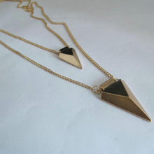 Load image into Gallery viewer, Multi Layer Metal Triangle Necklace - SexyBling