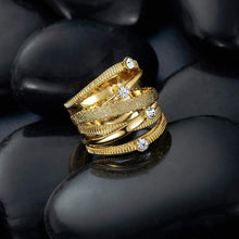 Load image into Gallery viewer, Multi Row Crossover Ring - SexyBling