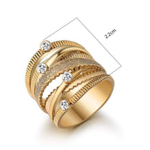 Load image into Gallery viewer, Multi Row Crossover Ring - SexyBling