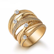 Load image into Gallery viewer, Multi Row Crossover Ring - SexyBling