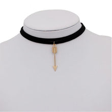 Load image into Gallery viewer, Multi layered Leather Arrow Choker Necklace - SexyBling