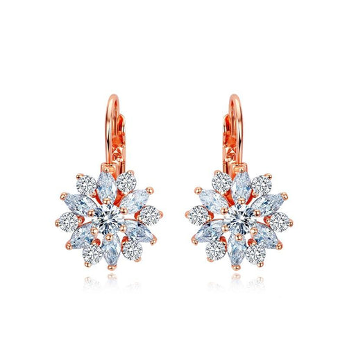 Brilliant Flower Stud Earrings - SexyBling