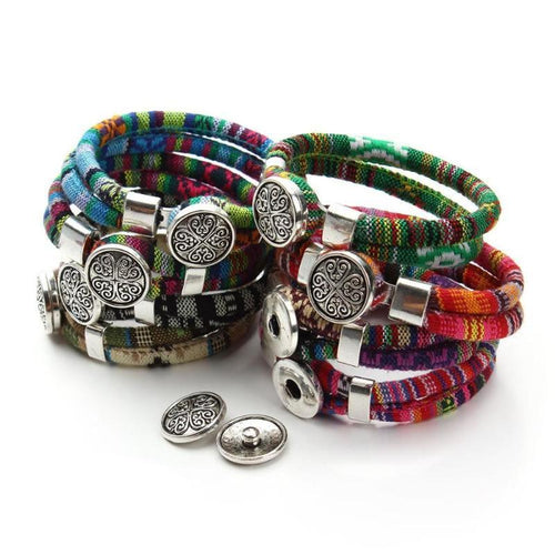 New Bohemian Snap Button Bracelets - SexyBling