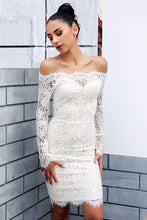 Load image into Gallery viewer, Off Shoulder Lace Bodycon Dress - SexyBling