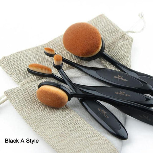 Oval Makeup Brushes Set - SexyBling