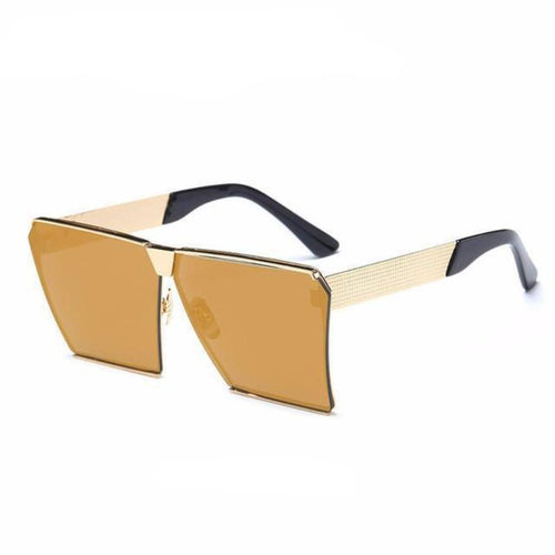 Oversized Square Flat Top Sunglasses - SexyBling