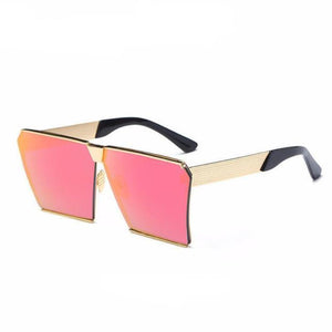 Oversized Square Flat Top Sunglasses - SexyBling