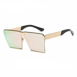 Oversized Square Flat Top Sunglasses - SexyBling