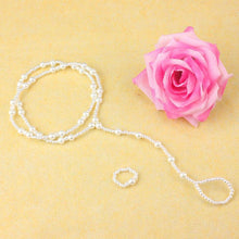 Load image into Gallery viewer, Pearl Anklet With Toe Ring Attached - SexyBling