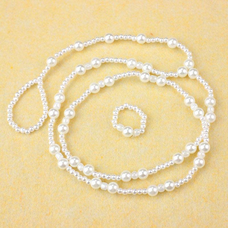 Pearl Anklet With Toe Ring Attached - SexyBling