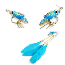Load image into Gallery viewer, Real Feather Earrings With Bird - SexyBling