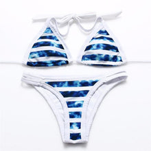 Load image into Gallery viewer, Retro Halter Bikini With Minimal Coverage Bottom - SexyBling
