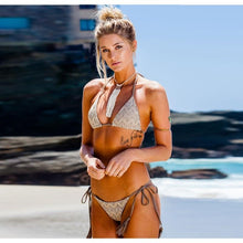 Load image into Gallery viewer, Chevron Print Brazilian Spandex Bikini - SexyBling