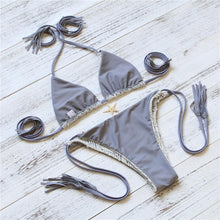 Load image into Gallery viewer, Chevron Print Brazilian Spandex Bikini - SexyBling
