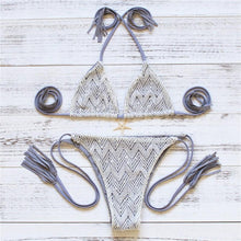 Load image into Gallery viewer, Chevron Print Brazilian Spandex Bikini - SexyBling