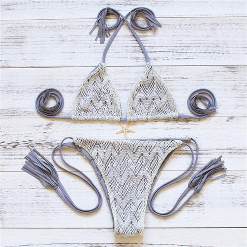 Chevron Print Brazilian Spandex Bikini - SexyBling