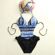 Load image into Gallery viewer, Retro Vintage Ethnic Push Up Beach Bikini - SexyBling