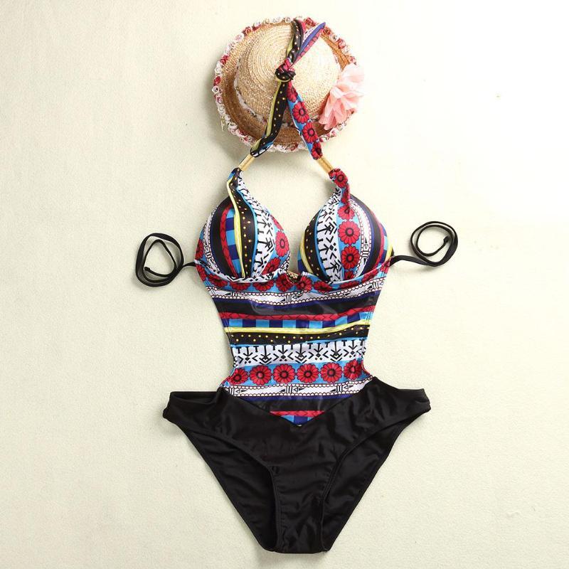 Retro Vintage Ethnic Push Up Beach Bikini - SexyBling