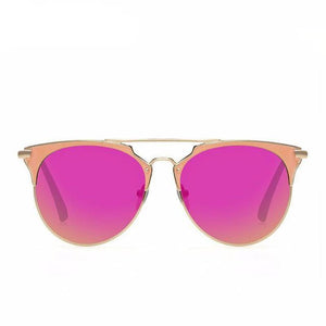 Rose Gold Mirrored Aviators Sunglasses - SexyBling