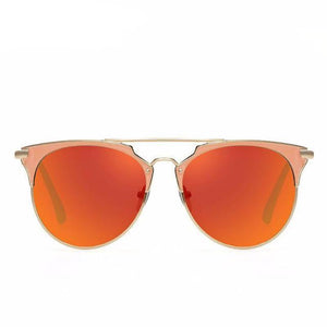 Rose Gold Mirrored Aviators Sunglasses - SexyBling