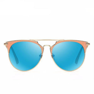 Rose Gold Mirrored Aviators Sunglasses - SexyBling