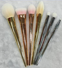 Load image into Gallery viewer, Sayoo 7 Piece Gold Makeup Brushes - SexyBling