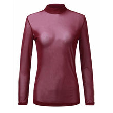 Load image into Gallery viewer, See Through Long Sleeve Mesh Top - SexyBling